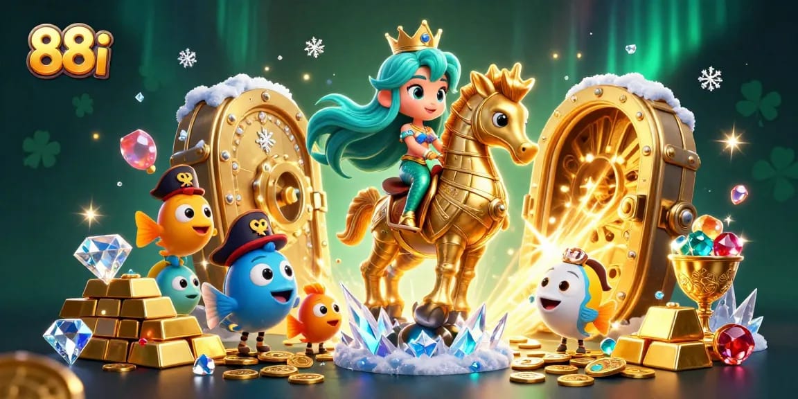 Engage with thrilling 88i adventures featuring a mermaid princess and golden treasures
