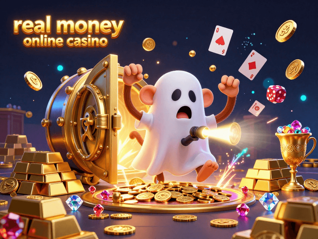 Experience the thrill of a real money online casino with this vibrant 3D illustration featuring dynamic gaming elements.