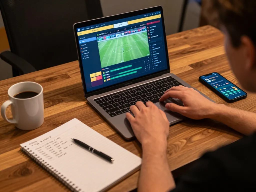 Screenshot of soi kèo phạt góc betting on a laptop during a home gambling session