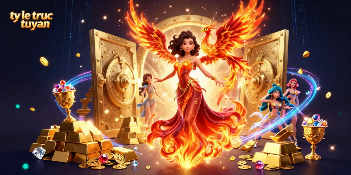 Experience the thrill of ty le truc tuyen with a stunning illustration showcasing a fiery scene of excitement and winning.