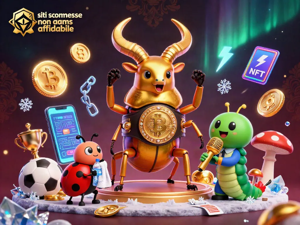Scopri i migliori siti scommesse non AAMS affidabili con sport e premi in un'illustrazione vivace.