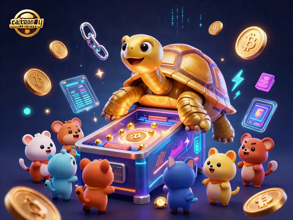 Các trang cá cược uy tín với rùa vàng khổng lồ và các yếu tố casino đầy màu sắc.