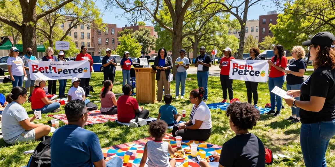 Community support for Beth Pearce at an event promoting rokok88 login initiative, showcasing engagement and transparency.