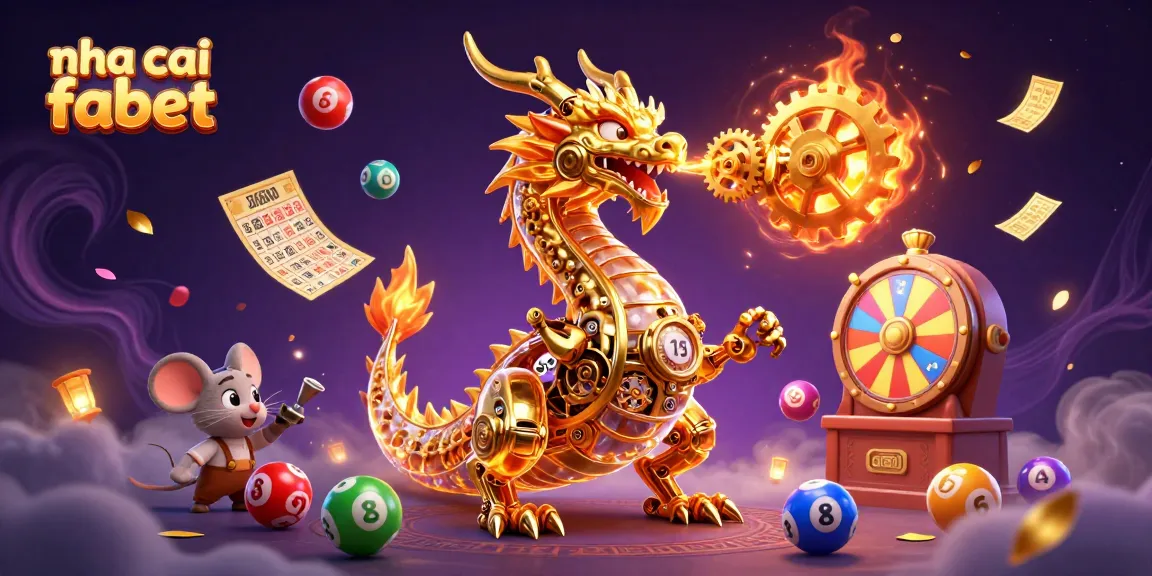 Engage with nha cai fabet in this vibrant, dynamic 3D illustration displaying lottery excitement and magical casino elements.