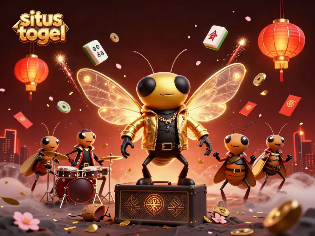 Engaging 3D illustration showcasing situs togel with vibrant casino elements celebrating luck and fortune.