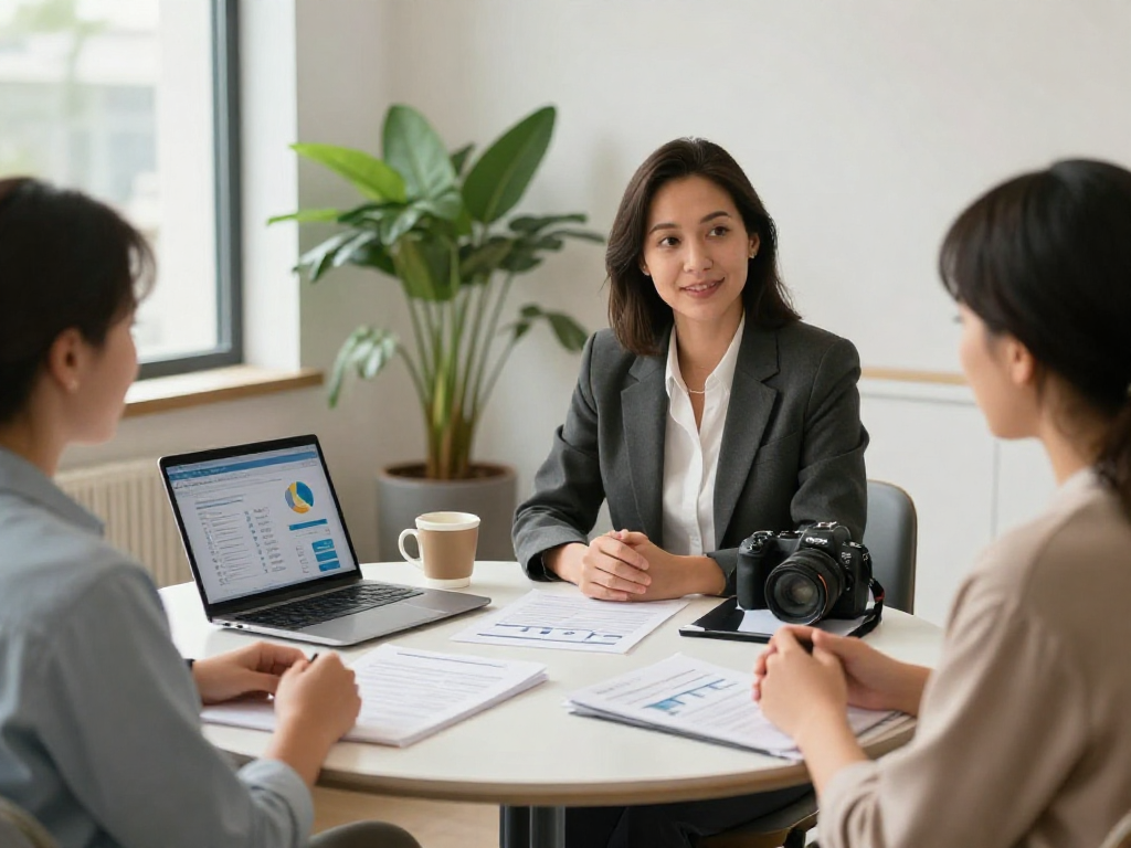 Consultation at credit-consolidation.ca/ office with financial counselor guiding clients through debt solutions, fostering a supportive atmosphere.
