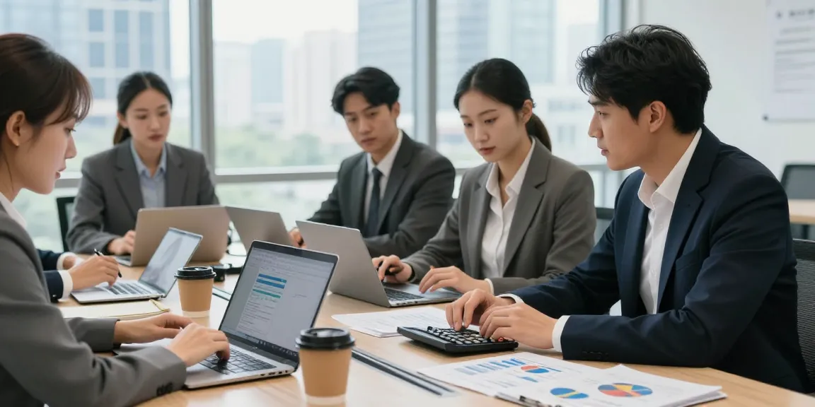 Using a merchant cash advance calculator during a business meeting for financing insights