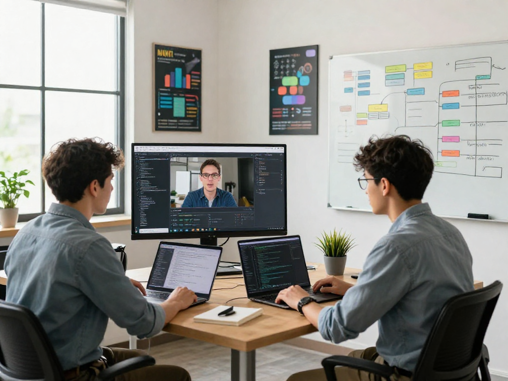 Colaboración en desarrollo de software en Immediate Edge con ingenieros en un entorno moderno.