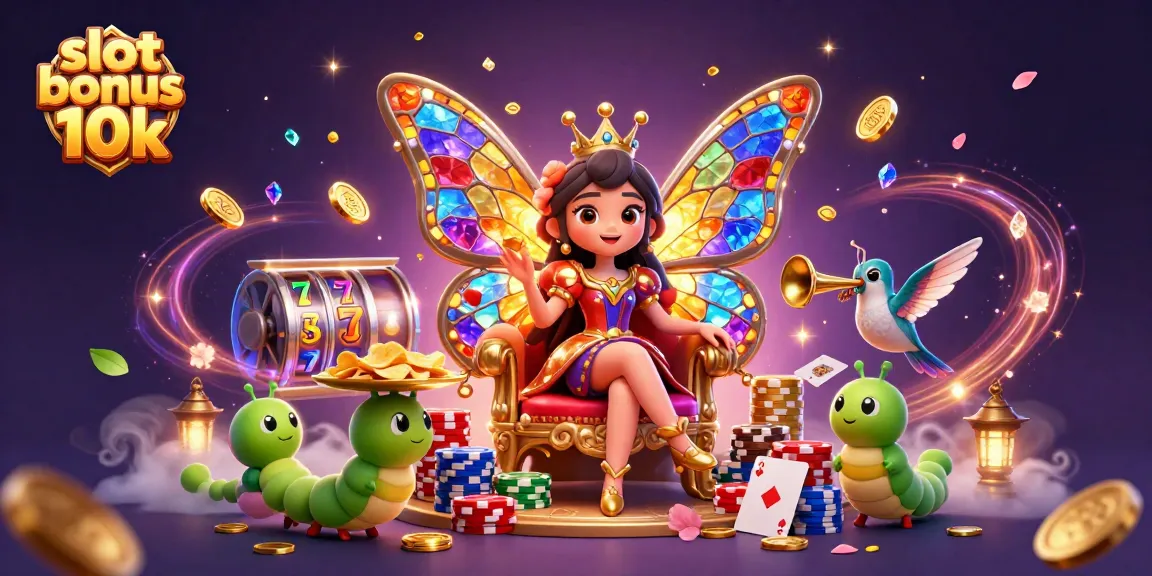 Experience exciting wins with slot bonus 10k in this vibrant casino-themed illustration.