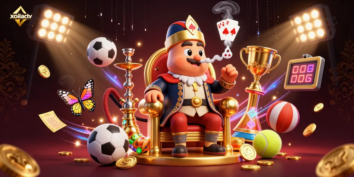 Experience thrilling gaming at xoilactv with vibrant sports elements and dynamic casino symbols.