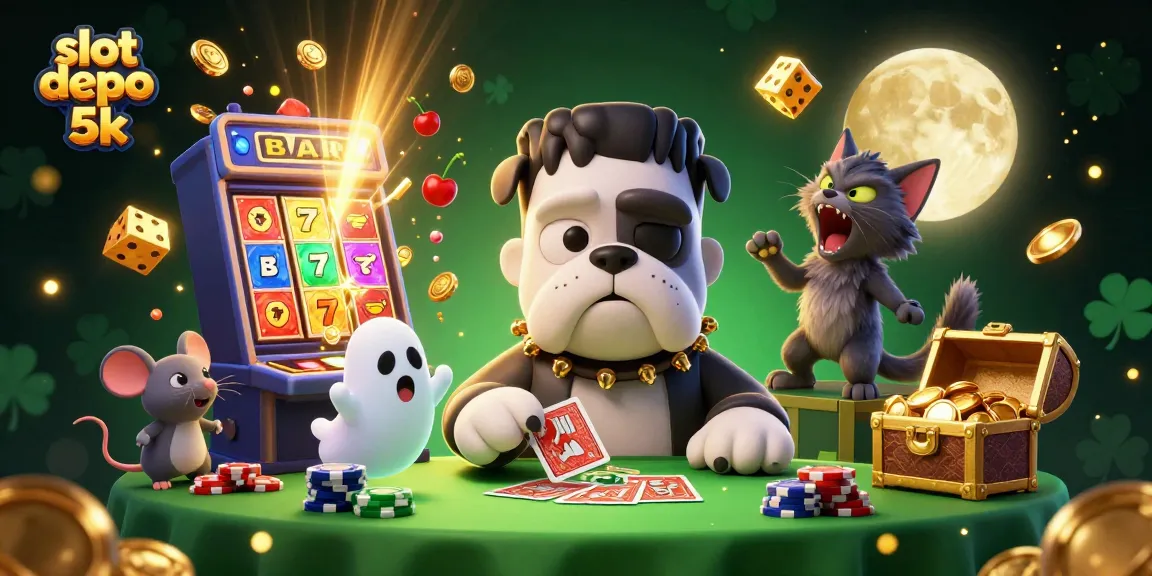 Experience big wins with slot depo 5k while a lively werewolf kitten howls at the moon.