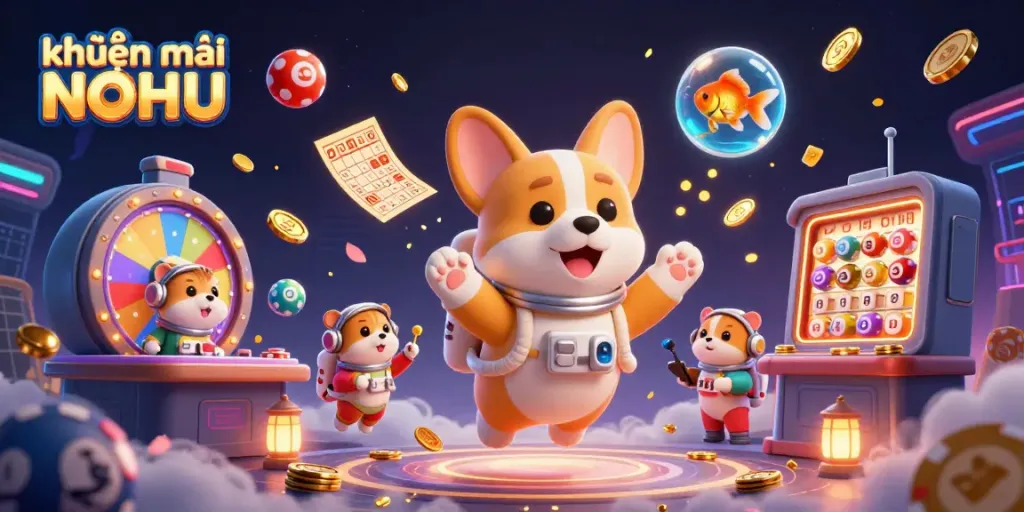Play exciting games with the latest khuyến mãi NOHU bonuses while floating in a vibrant digital casino.