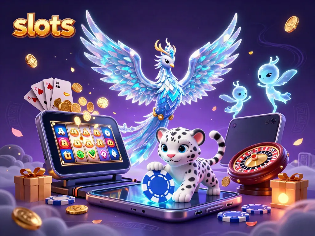 Engage with engaging slots through a dynamic 3D illustration of magical characters and casino elements.