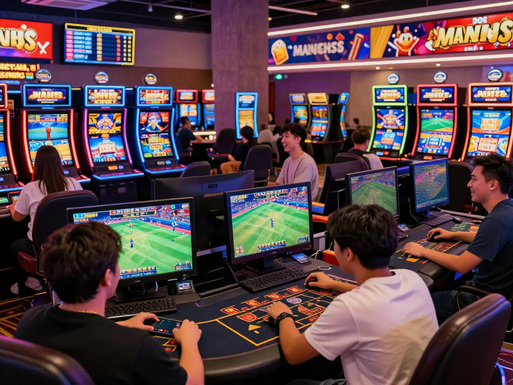 Diverse players engaged in games at man88, showcasing the excitement of online casino gaming.