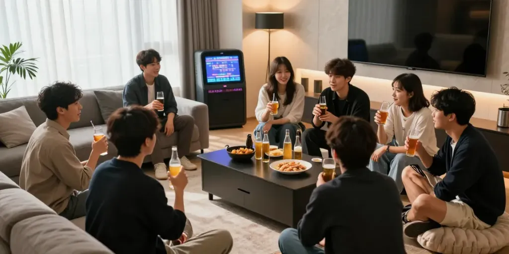 강남구구단의 아늑한 독립 룸에서 친구들과 함께하는 즐거운 모임