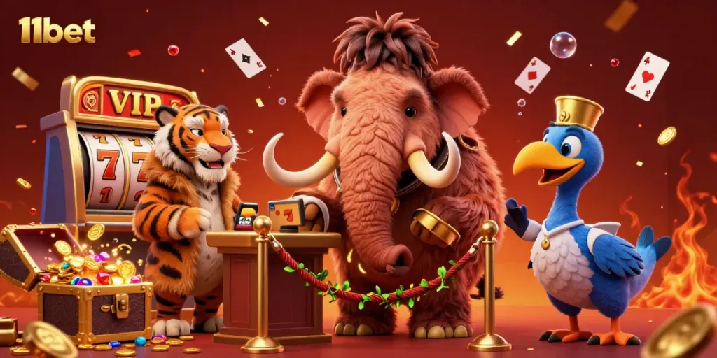 Experience the thrill of 11bet with vibrant casino dynamics featuring engaging characters and exciting gaming elements.