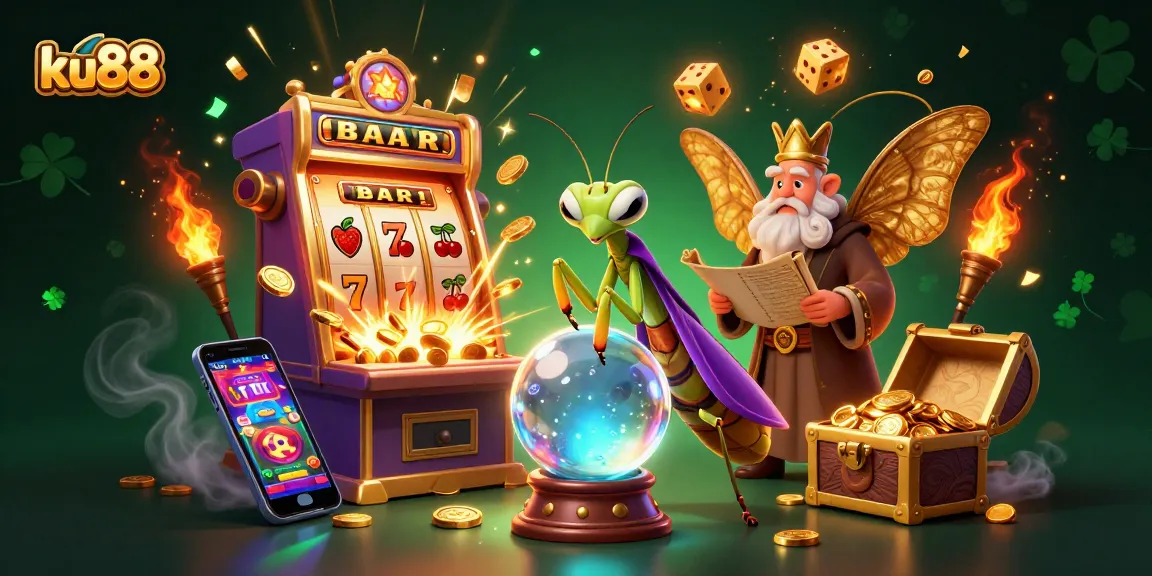 Experience the excitement of ku88 with a vibrant casino scene featuring characters and symbols.