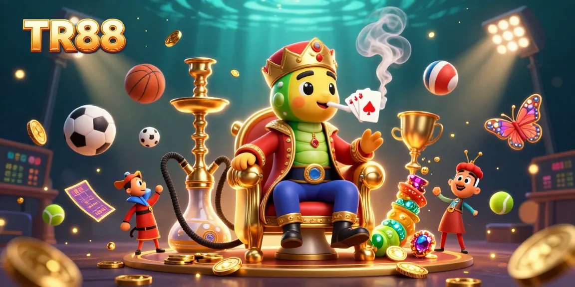 Engage in exciting gaming action with TR88, featuring dynamic sports elements and rich casino symbolism.