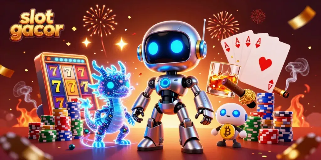 Experience slot gacor excitement with 3D cartoon characters and vibrant casino elements.