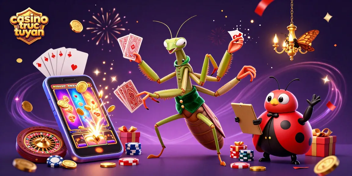 Chơi game slot tại casino trực tuyến với khung cảnh sôi động và nhân vật ngộ nghĩnh.