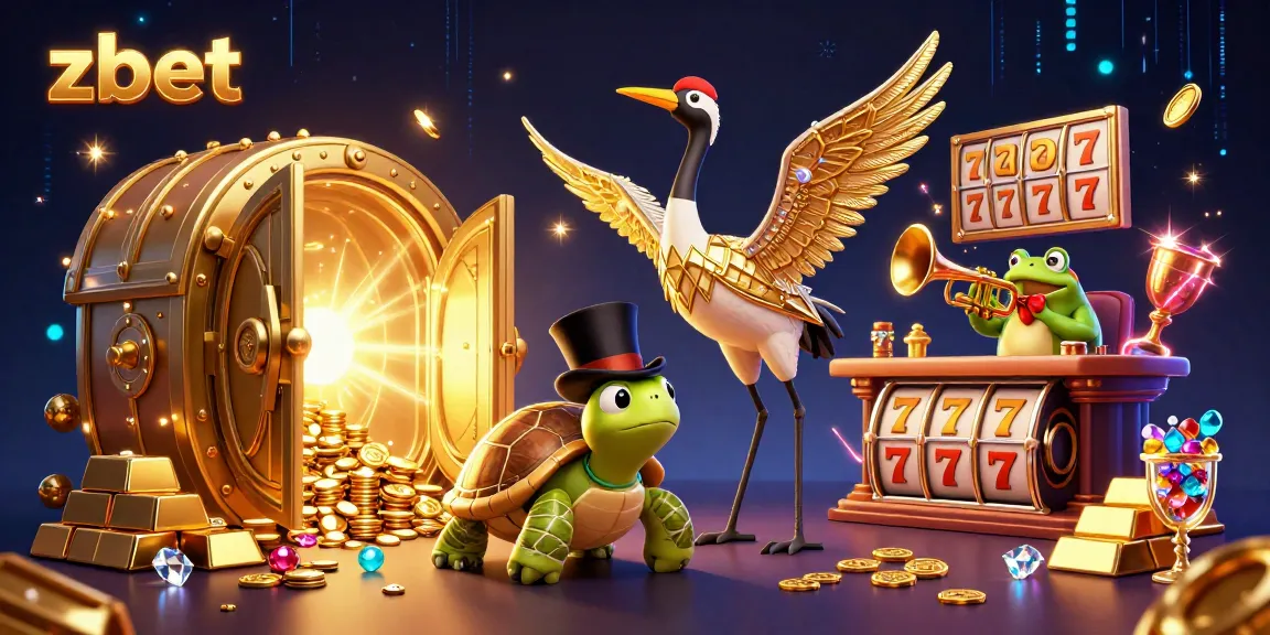 Experience thrilling gaming action with zbet's lively 3D casino scene featuring engaging characters and vibrant gold treasures.