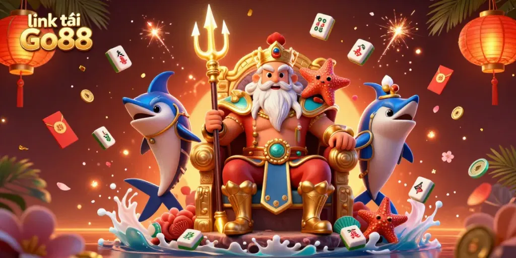 Engage in thrilling gameplay with the link tải Go88 showcased in a vibrant online casino scene.