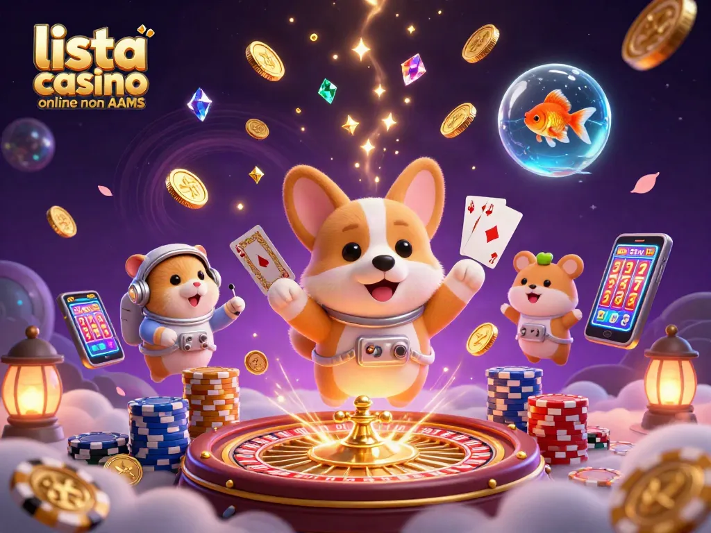 Giocare nei migliori casino online non AAMS con un’illustrazione vivace e dinamica.