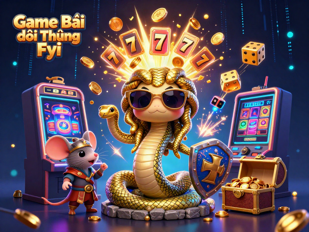 Experience the excitement of Game Bài Đổi Thưởng Fyi with thrilling casino graphics and vibrant characters.