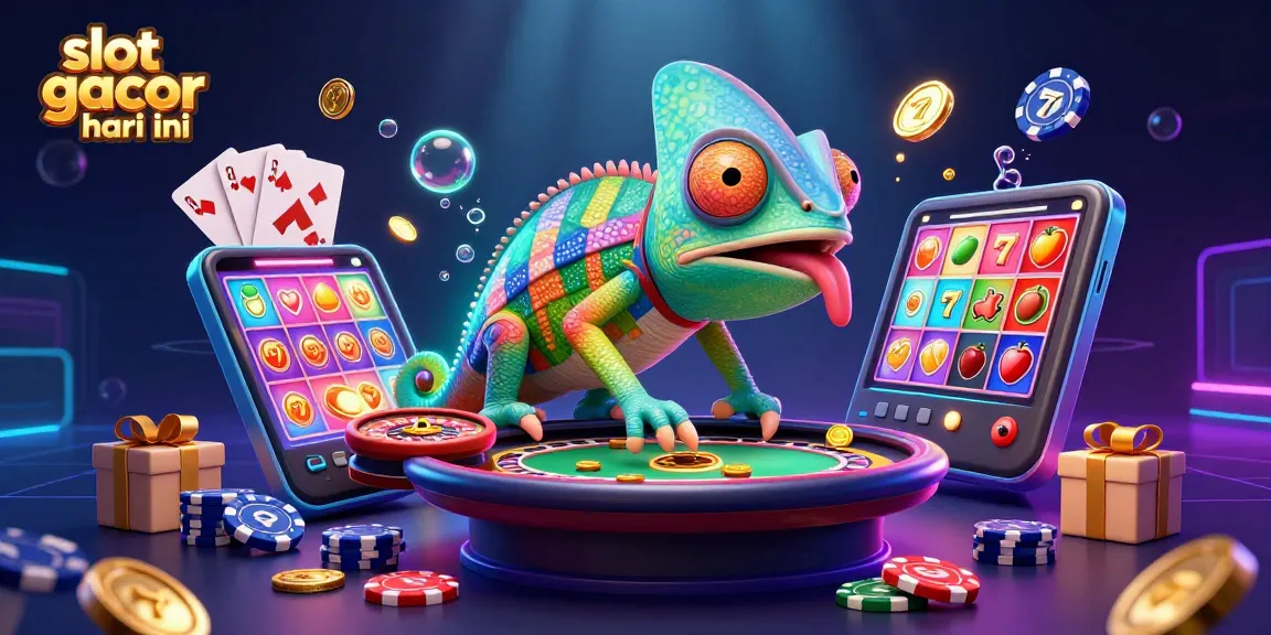 Experience thrilling winnings with slot gacor hari ini in this vibrant 3D casino illustration