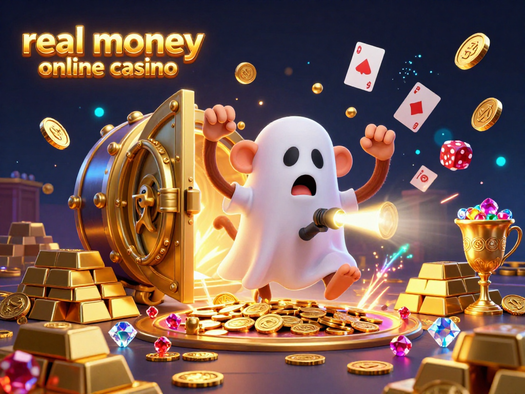 Experience the thrill of a real money online casino with this vibrant 3D illustration featuring dynamic gaming elements.