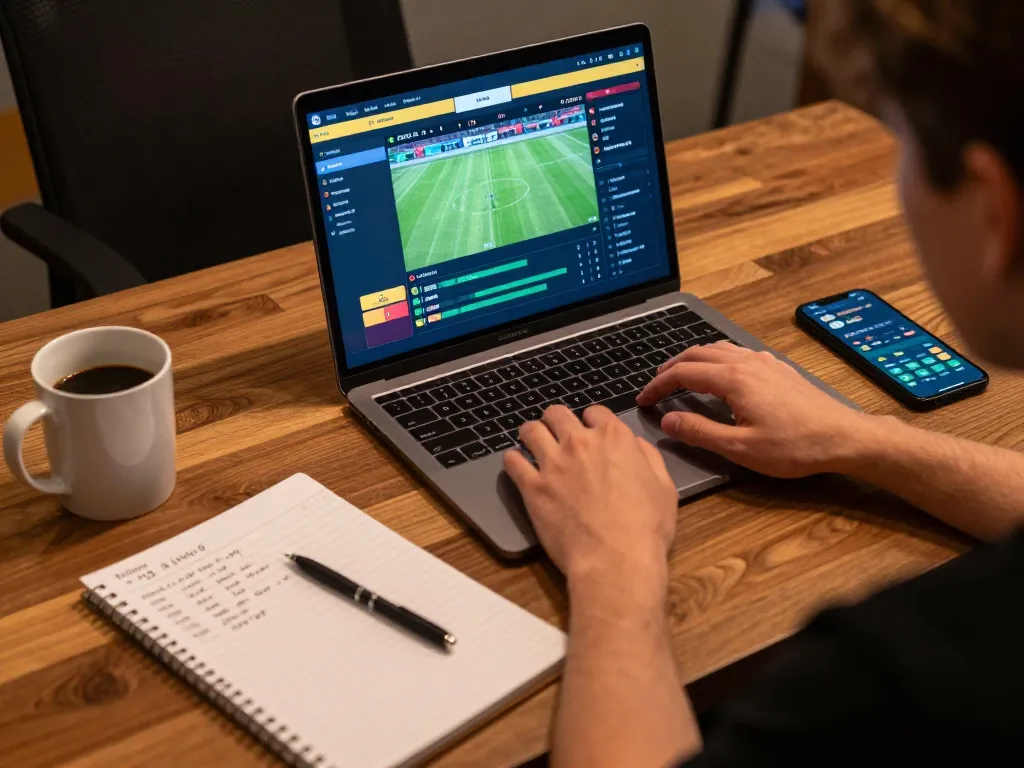 Screenshot of soi kèo phạt góc betting on a laptop during a home gambling session