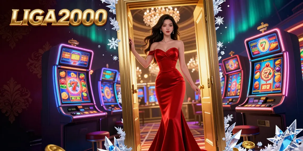Slot LIGA2000 menyambut dengan wanita Asia yang elegan di pintu masuk kasino mewah, kegembiraan jackpot menyelimuti.