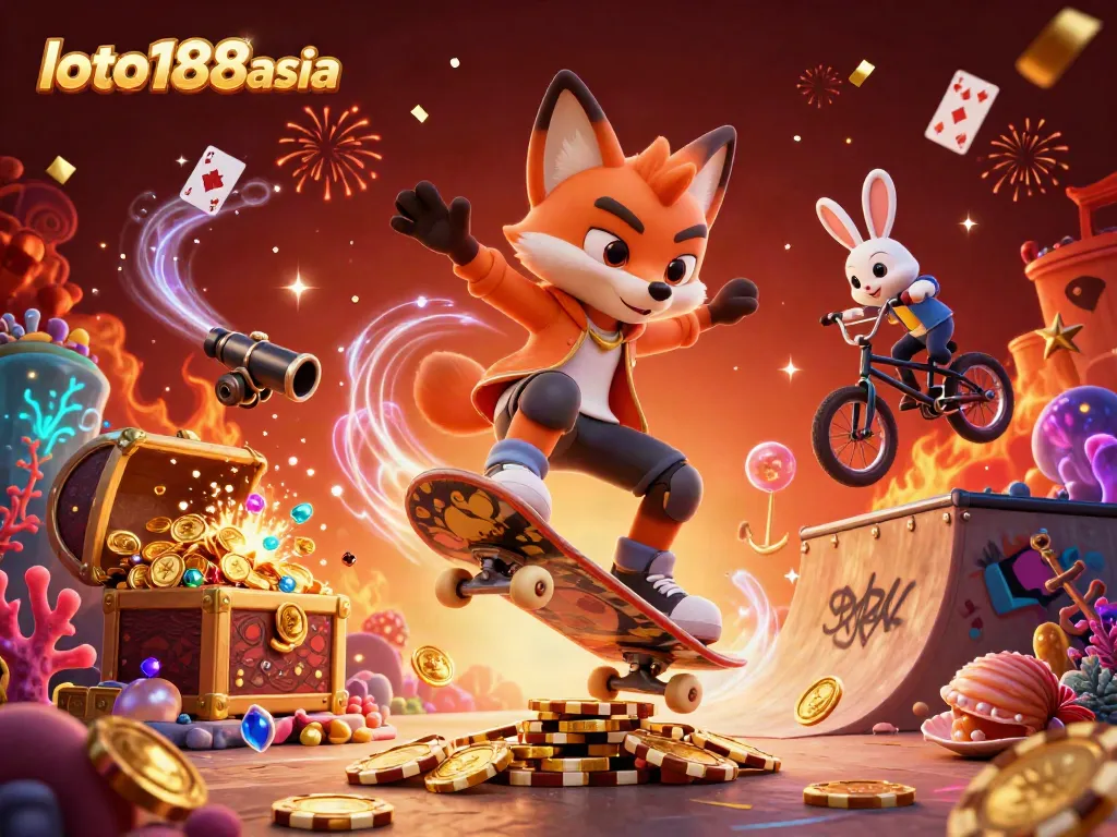 Experience thrilling gameplay with loto188asia featuring a dynamic casino scene of characters and gold treasures.