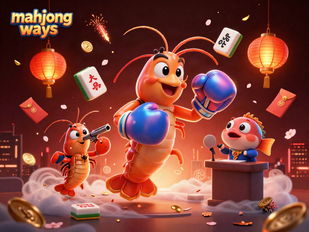 Engage in mahjong ways with a dynamic illustration of mythical characters amid vibrant casino elements.