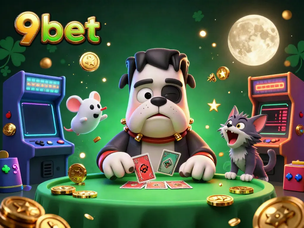 Engage in exciting casino action with 9bet's thrilling gaming atmosphere featuring characters and rich elements.