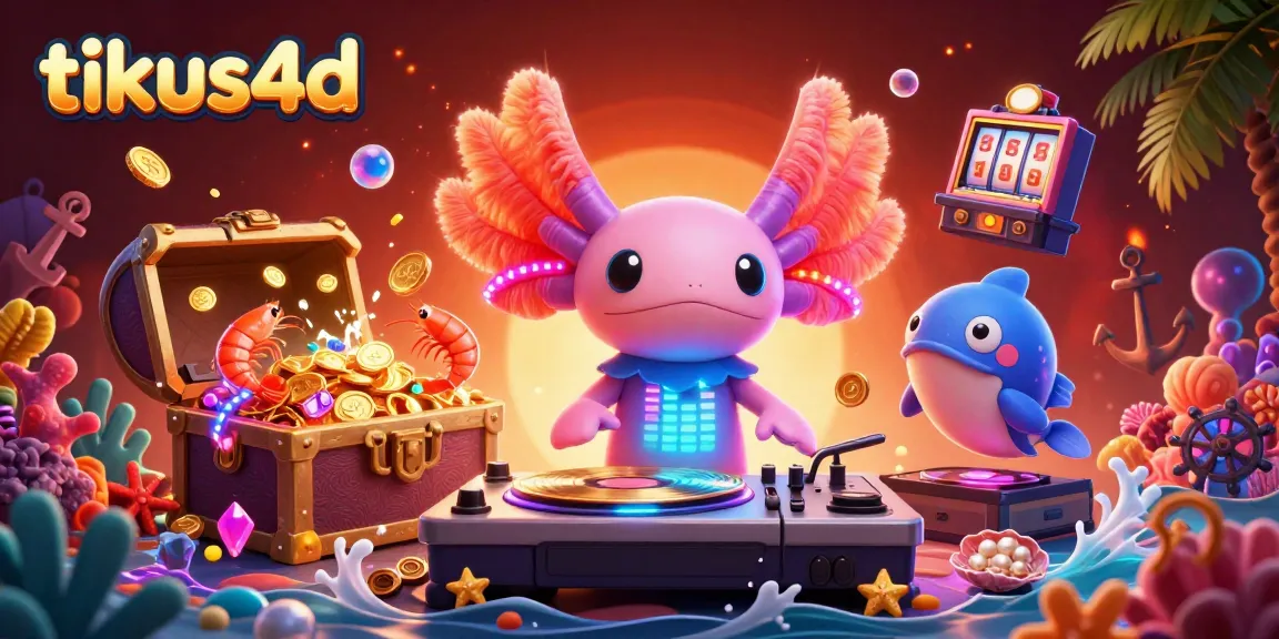 Engage with tikus4d's dynamic gaming experience featuring vibrant 3D underwater casino scene.