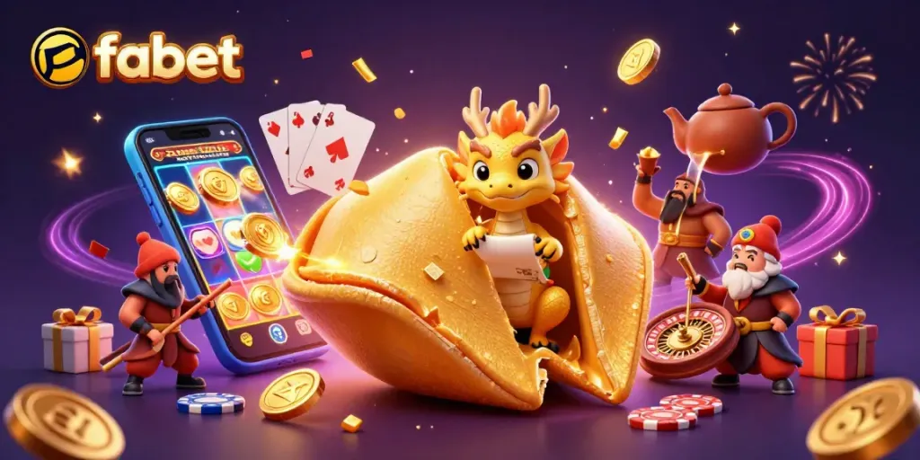 Spin and win with fabet in an ultra-detailed 3D illustration of a magical casino adventure.