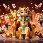 Experience slot gacor gampang menang with a vibrant 3D Egyptian casino-themed scene featuring lucky symbols.