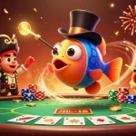 Engage with rokok88's thrilling deep-sea poker adventure featuring vibrant characters and casino elements.