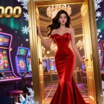 Slot LIGA2000 menyambut dengan wanita Asia yang elegan di pintu masuk kasino mewah, kegembiraan jackpot menyelimuti.