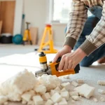 Remove spray foam insulation effectively with professional tools and techniques displayed.