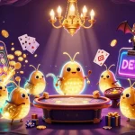100vip showcases a vibrant cave casino scene lit by glowing worms and a bat dealer, inviting excitement.