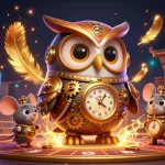Engage with nbet's vibrant steampunk casino world featuring an owl and a mouse in action.