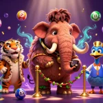 Experience excitement at MB66 with a colorful digital casino scene filled with dynamic lottery elements.