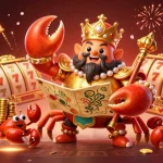 Engage with go88's vibrant online casino world through a dramatic 3D scene featuring a golden crab emperor.