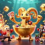 Experience QS88 rút tiền in a vibrant 3D illustration of a dynamic casino scene.