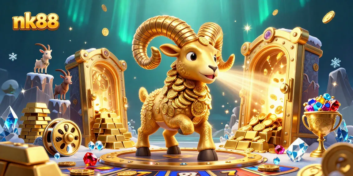 Experience rich Slot action with nk88 in a vibrant fantasy casino scene bursting with treasure.