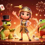 Engage with bdtjl's vibrant 3D casino scene featuring lively characters and dynamic gaming elements.