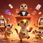 Experience exciting wins with 123B as meerkats run a vibrant casino operation surrounded by rich gaming elements.