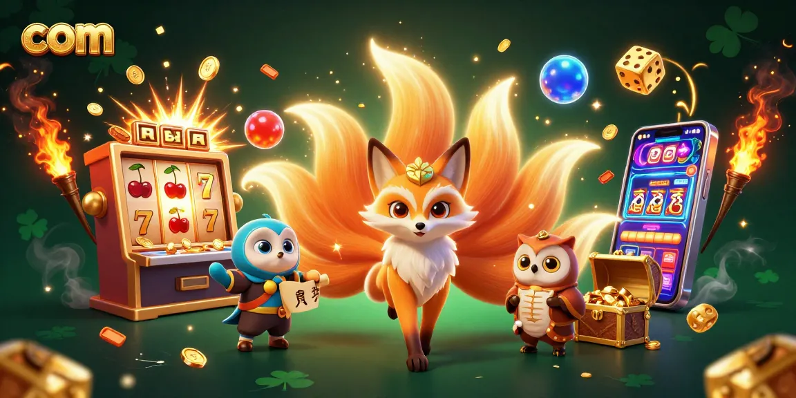 Engage with com as you spin jackpot slots featuring a glowing nine-tailed fox and wise owl.